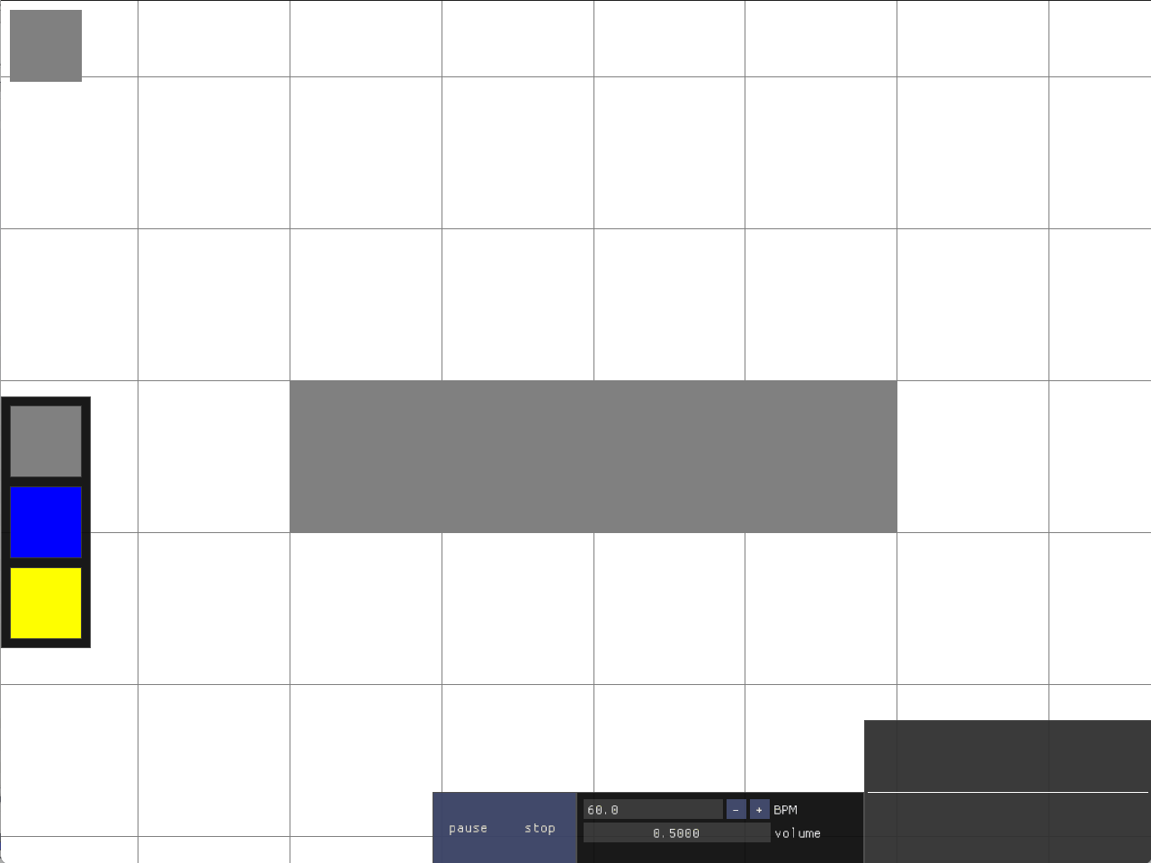 gif showing sequencer blocks being placed along with their settings windows